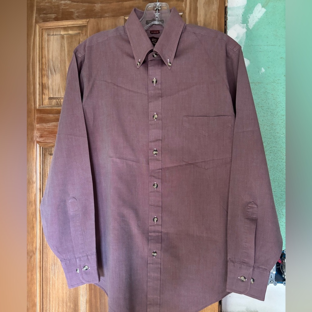 Van Heusen Men's Mauve Button Down Shirt
